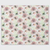 Weiße, rosa Blume. Geschenkpapier (Flach)