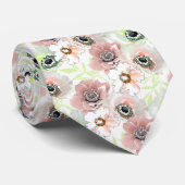 Weiße, rosa Blume. Krawatte (Gerollt)