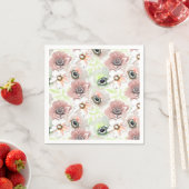 Weiße, rosa Blume. Serviette (Beispiel)