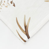 Weiße Rosa Blumenrinde Antler Fleecedecke (Ecke)