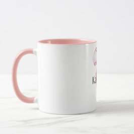 Weiße Rosa Girly Bow Tasse