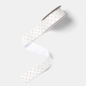 Weiße rosa Herzen Ripsband (Rückseite)
