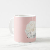 Weiße rosa Kokosnuss-Cupcake Kaffeetasse (Vorderseite Links)