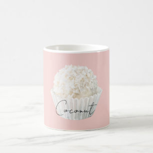Weiße rosa Kokosnuss-Cupcake Kaffeetasse