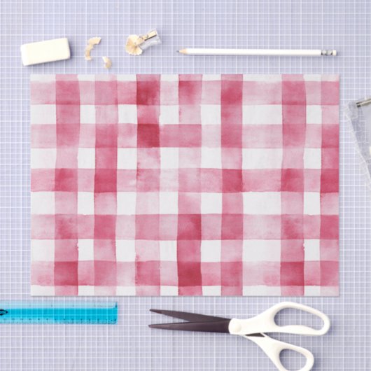 Weiße rosa Streifen Geburtstag Seidenpapier (Handwerk)