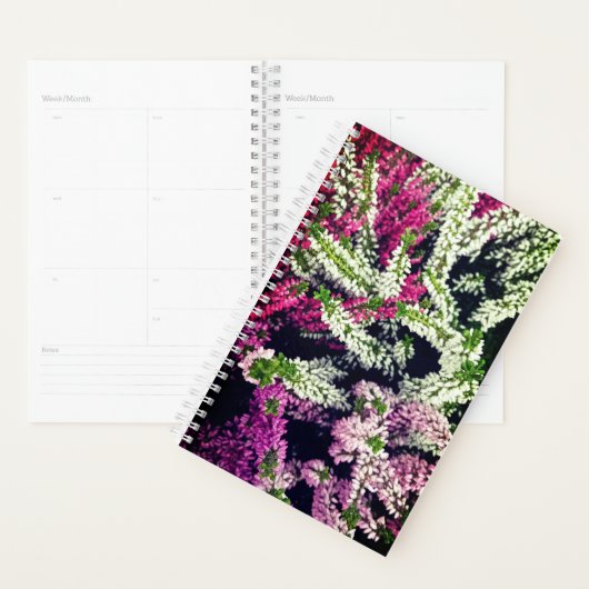Weiße, rosa und violette Blumen Planer (Anzeige)