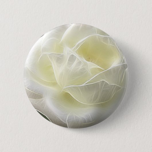 Weiße Rose 3 himmlisch Button (Vorderseite)