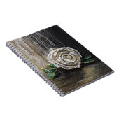 Weiße Rose Acrylmalerei  Notizblock (Rechte Seite)