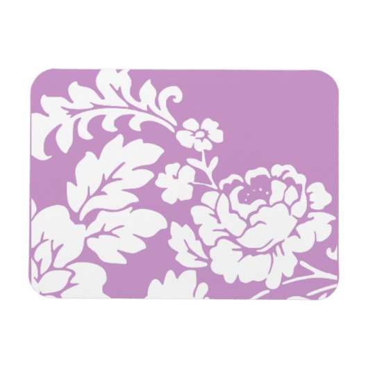 Weiße Rose, anpassbare Hintergrundfarbe Magnet (Horizontal)