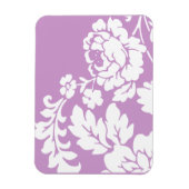 Weiße Rose, anpassbare Hintergrundfarbe Magnet (Vertikal)