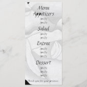 Weiße Rose, benutzerdefinierte Menükarten (Rückseite)