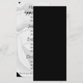 Weiße Rose, benutzerdefinierte Menükarten (Vorne/Hinten)