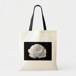 Weiße Rose blüht Blumen-Garten-FriedensLiebe-Kunst Tragetasche