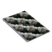 Weiße Rose Blume Naturkunstmuster Notizblock (Rechte Seite)