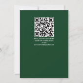 Weiße Rose Blumen Hochzeit einladen Einladung (Rückseite)