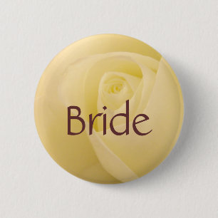 Weiße Rose Braut, zum Knopf zu sein Button
