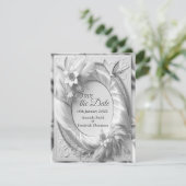 Weiße Rose, Champagnerseide und Schmetterlinge Ankündigung (Stehend Vorderseite)