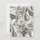 Weiße Rose, Champagnerseide und Schmetterlinge Ankündigung (Rückseite)