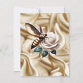 Weiße Rose, Champagnerseide und Schmetterlinge Ankündigung (Rückseite)