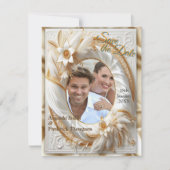 Weiße Rose, Champagnerseide und Schmetterlinge Ankündigung (Vorderseite)