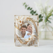 Weiße Rose, Champagnerseide und Schmetterlinge Ankündigung (Stehend Vorderseite)