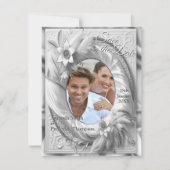 Weiße Rose, Champagnerseide und Schmetterlinge Ankündigung (Vorderseite)