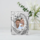 Weiße Rose, Champagnerseide und Schmetterlinge Ankündigung (Stehend Vorderseite)