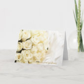 Weiße Rose. Danke Mutter für meine Hochzeit Karte (Rückseite)