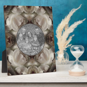 Weiße Rose Floral Abstrakt Vintage Fügen Sie Ihr F Fotoplatte