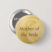 Weiße Rose für Mutter der Braut Button (Vorne & Hinten)