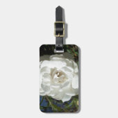 Weiße Rose Gepäckanhänger (Vorderseite vertikal)