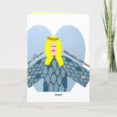 Weiße Rose, glücklich zum Geburtstag Karte (Rückseite)