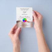 Weiße Rose-Golddekor-Logos und Monogramm-Flyer Flyer (Gruppe)