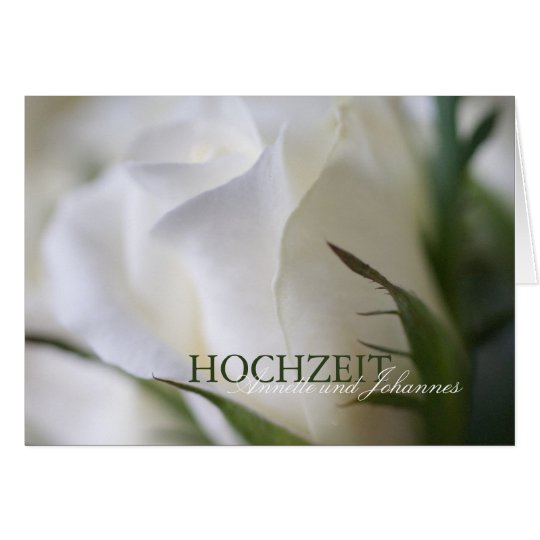 Weiße Rose • Hochzeits-Einladung Karte