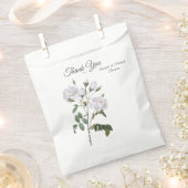 Weiße Rose in Aquarellfarben auf Champagnerseide Geschenktütchen (Ausgeschnitten)