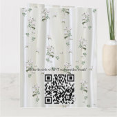 Weiße Rose in Aquarellfarben auf Champagnerseide Karte (Rückseite)