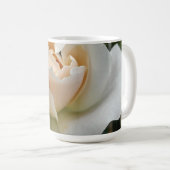 Weiße Rose Kaffeetasse (VorderseiteRechts)