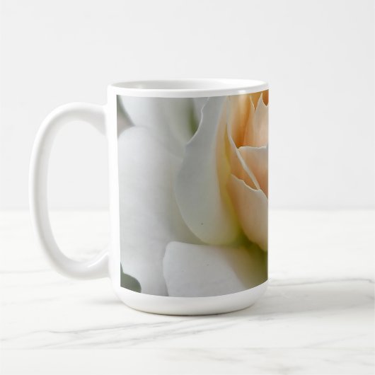 Weiße Rose Kaffeetasse (Links)