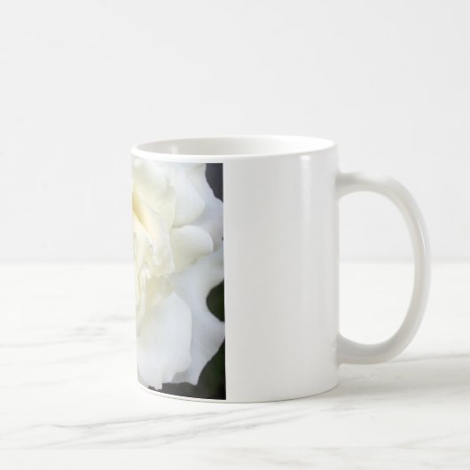 Weiße Rose Kaffeetasse (Rechts)