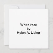 Weiße Rose Karte (Rückseite)