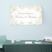 Weiße Rose Klassische Hochzeit Banner (Messeveranstaltung)