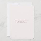 Weiße Rose Klassische Hochzeit Einladung (Rückseite)
