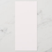 Weiße Rose Klassische Hochzeitsmenüs Menükarte (Rückseite)