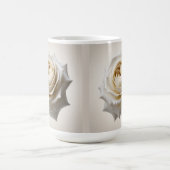 Weiße Rose Klassischer Becher Kaffeetasse (Mittel)