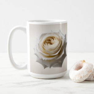 Weiße Rose Klassischer Becher Kaffeetasse