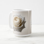 Weiße Rose Klassischer Becher Kaffeetasse (Vorderseite Links)