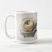 Weiße Rose Klassischer Becher Kaffeetasse (Links)