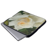 Weiße Rose Laptopschutzhülle (Vorne Knopf)