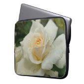 Weiße Rose Laptopschutzhülle (Vorderseite Links)