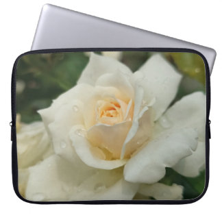 Weiße Rose Laptopschutzhülle
